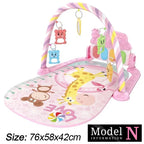 Baby Activity Gym with Piano & Play Mat
