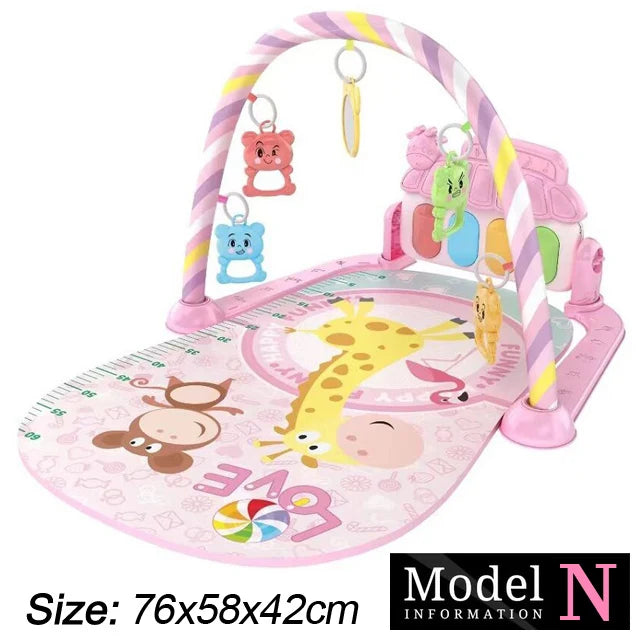 Baby Activity Gym with Piano & Play Mat