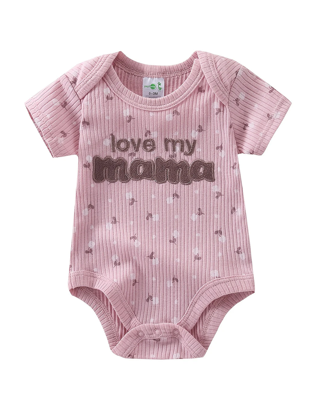 5pcs Baby Girl Short Sleeve Jumpsuit, Cotton