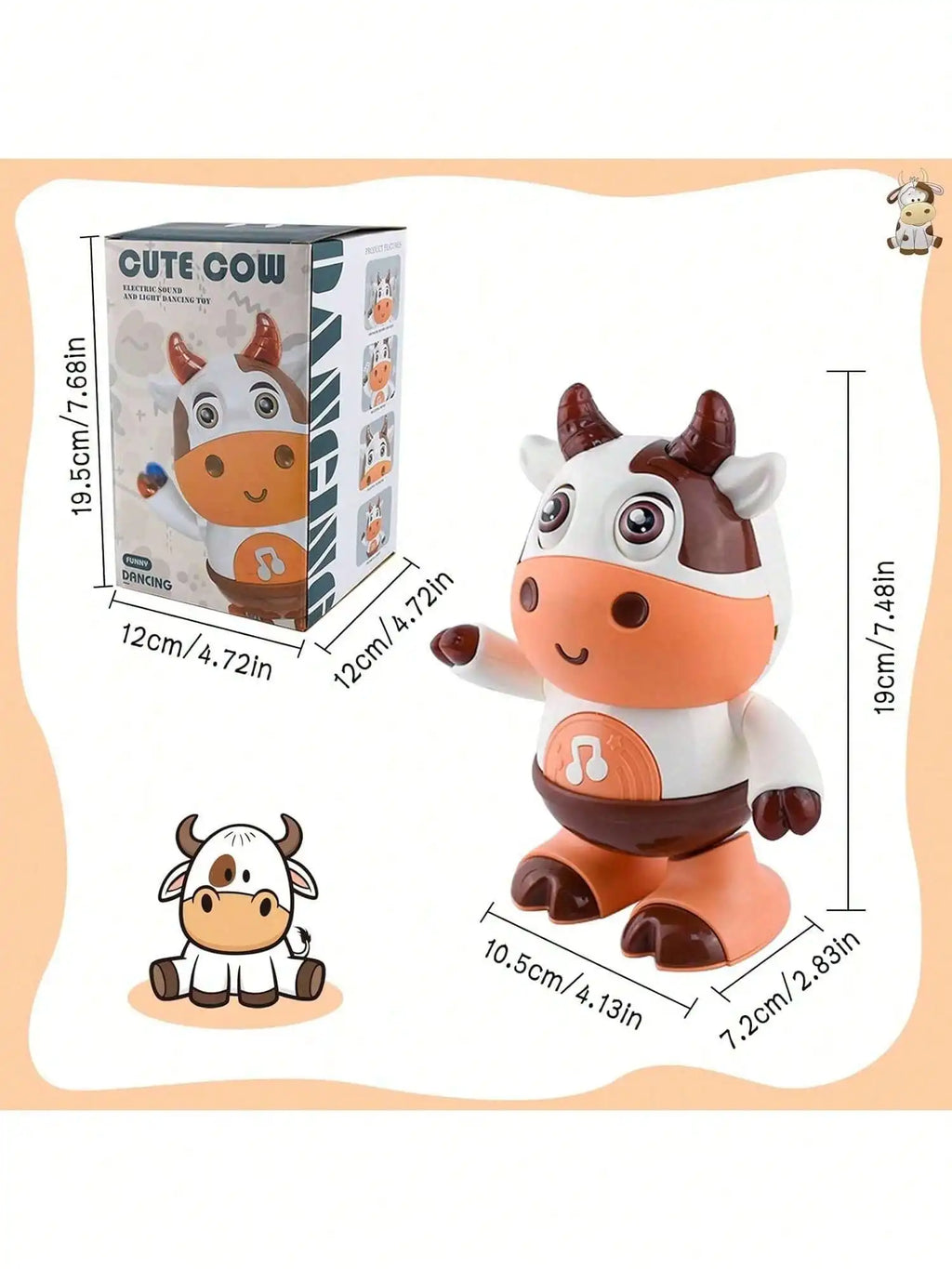 Dancing Cow Musical Plush Toy