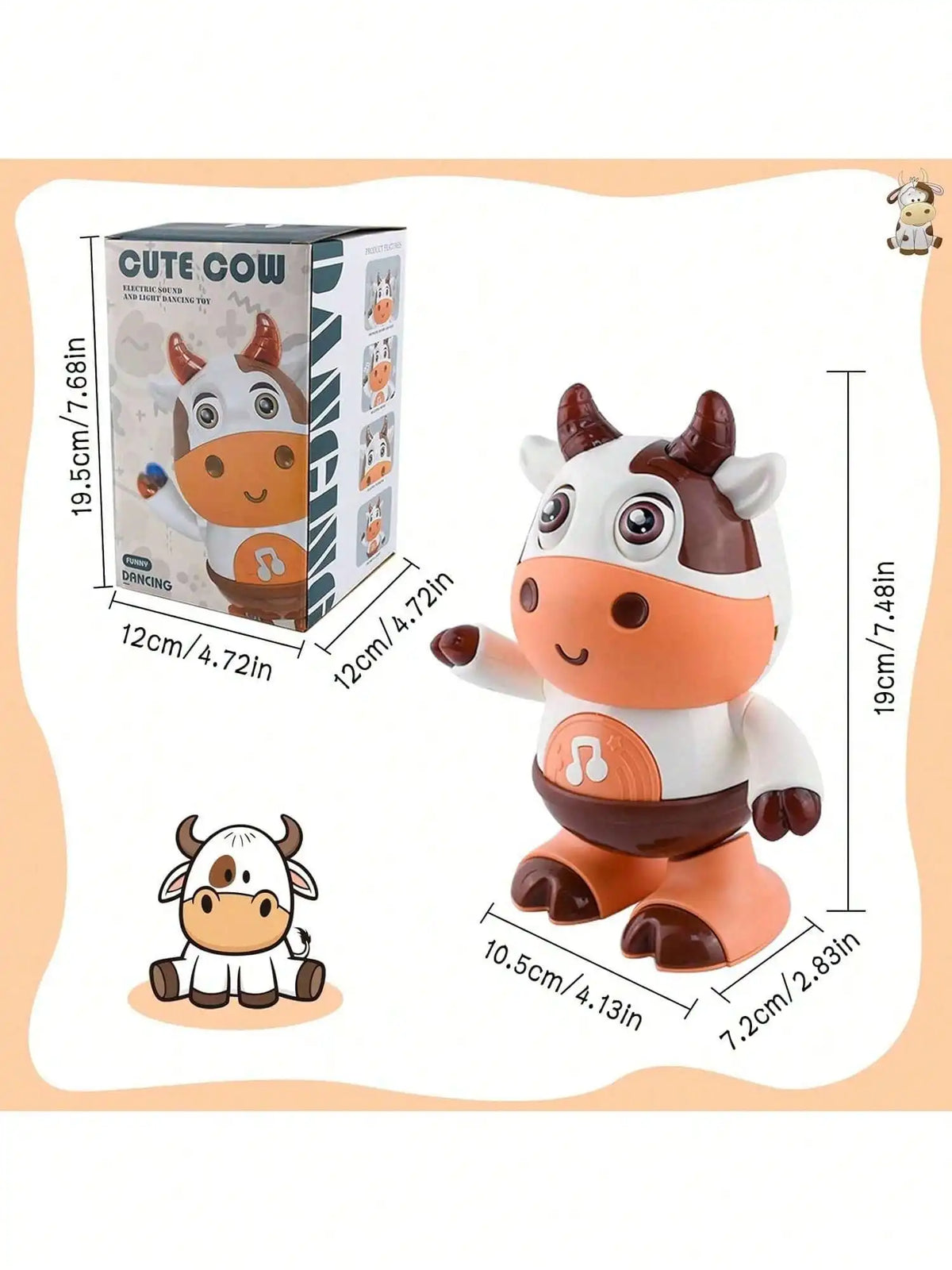 Dancing Cow Musical Plush Toy