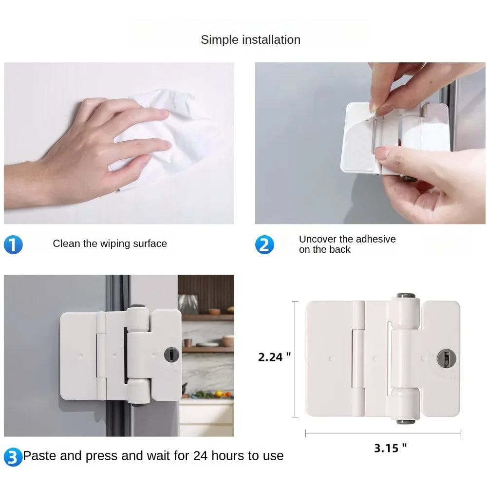 Baby Safety Drawer Lock password Anti-Pinching Hand Cabinet Drawer Locks Plastic White Safety Buckle for Kids Protection