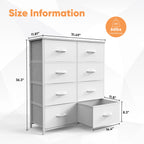 Children's Wardrobe For Bedroom With 8 Fabric Drawers