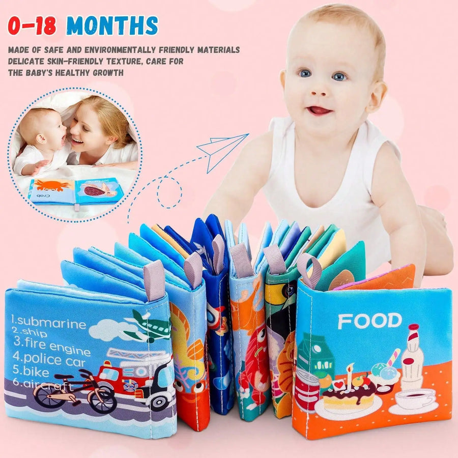 Soft Baby Crinkle Cloth Book Set