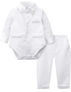 Baby Boys Suit Infant Formal Outfit Wedding 1st Birthday Dress Outfits Newborn Bodysuit Vest  Pants Gentleman Clothes Sets