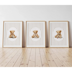 1/3Pcs Prints for a Baby Boy Nursery, Teddy Bear Prints, Vintage Nursery Posters, Little Boys Room