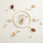 Wooden Rattles Toys Baby Crib Mobile Bed Bell Soft Felt Hot Balloon Newborn Music Bed Bell Hanging Toys Crib Bracket Baby Gifts