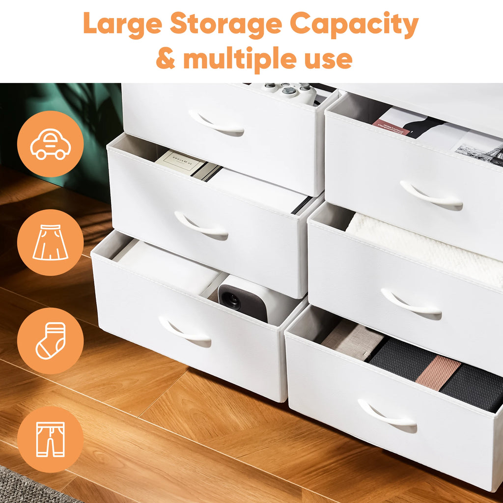 Children's Wardrobe For Bedroom With 8 Fabric Drawers
