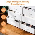 Children's Wardrobe For Bedroom With 8 Fabric Drawers