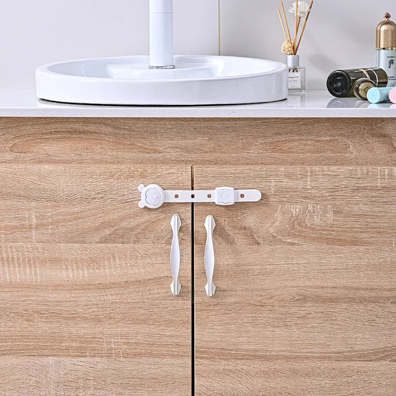 5Pcs Child Safety Cabinet Lock Baby Proof Security Protector Drawer Door Cabinet Lock Plastic Protection Kids Safety Door Lock
