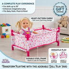 Foldable Doll Crib for Pretend Play