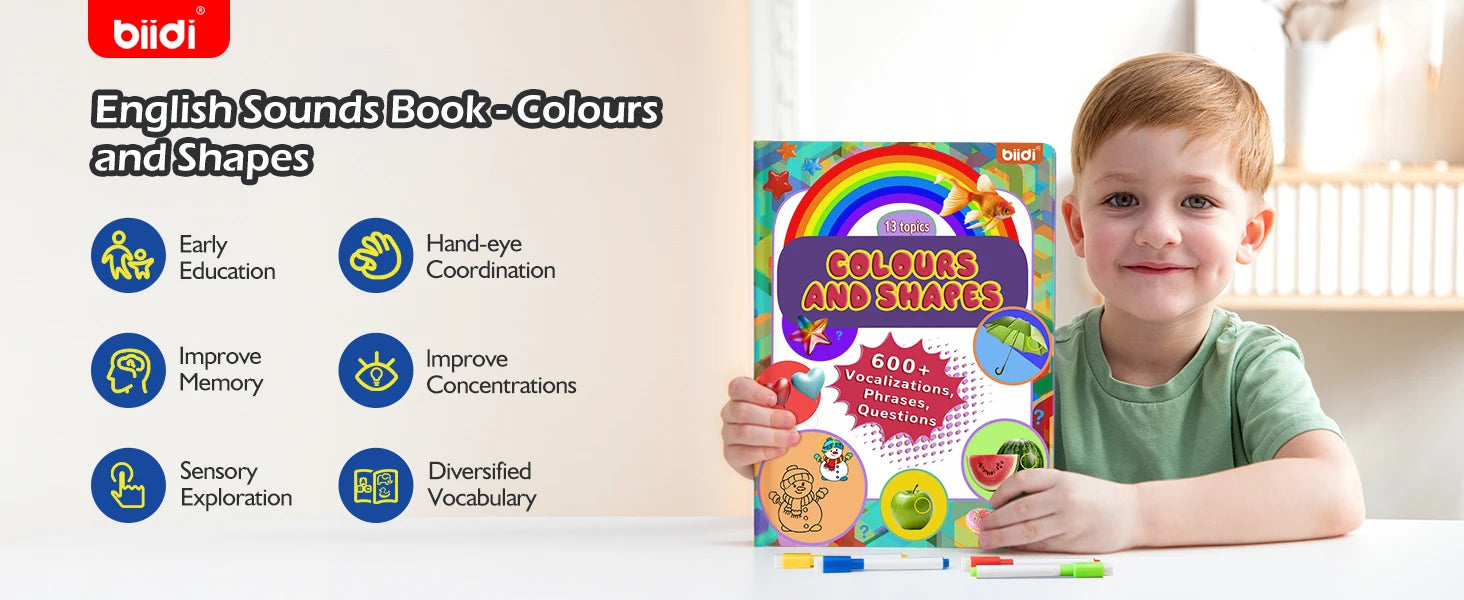 Colours&Shapes Early Educational Talking E-Book Montessori Interactive