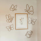Wooden Outline Plywood Butterflies Nursery Wall Decor, Teen Room Wall Art, Boho Butterfly Decor, Girls Bedroom Decoration