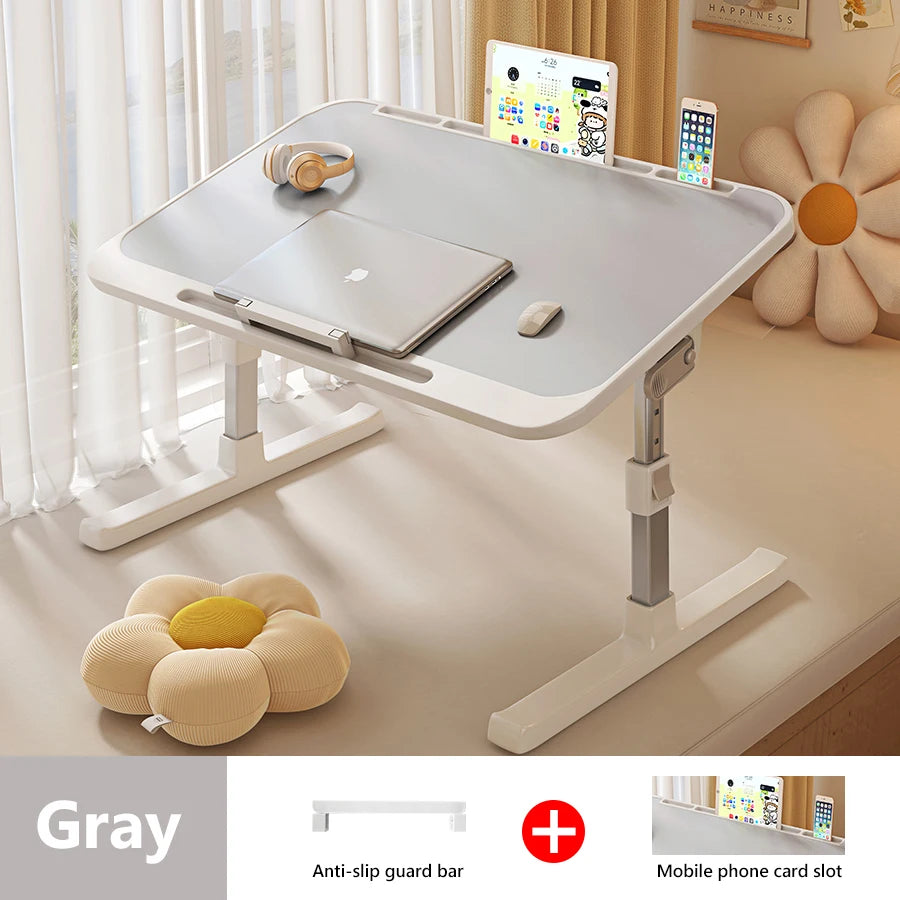 Laptop Desk Foldable Bed Table Adjustable Computer Desk Office Desk Children's Study Desk Bedroom Living Room Desk Adjustable