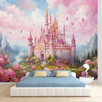 8+ Cartoon Nursery Flower Castle Walls Home Decor Self Adhesive Optional Photo Wallpaper for Bedroom Decoration Kids Baby Mural