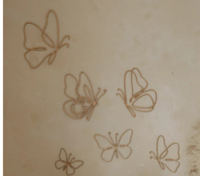 Wooden Outline Plywood Butterflies Nursery Wall Decor, Teen Room Wall Art, Boho Butterfly Decor, Girls Bedroom Decoration