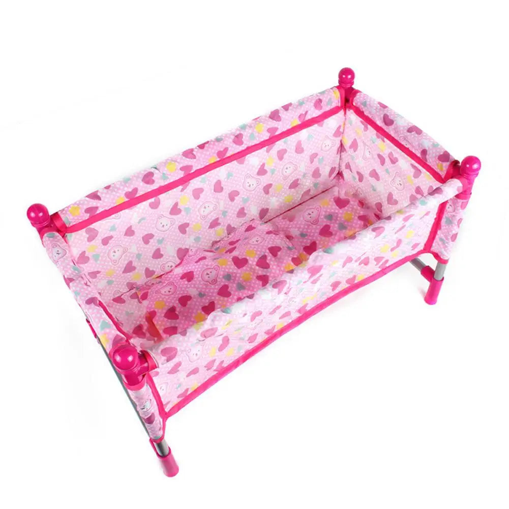 Foldable Doll Crib for Pretend Play