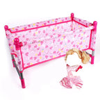Foldable Doll Crib for Pretend Play