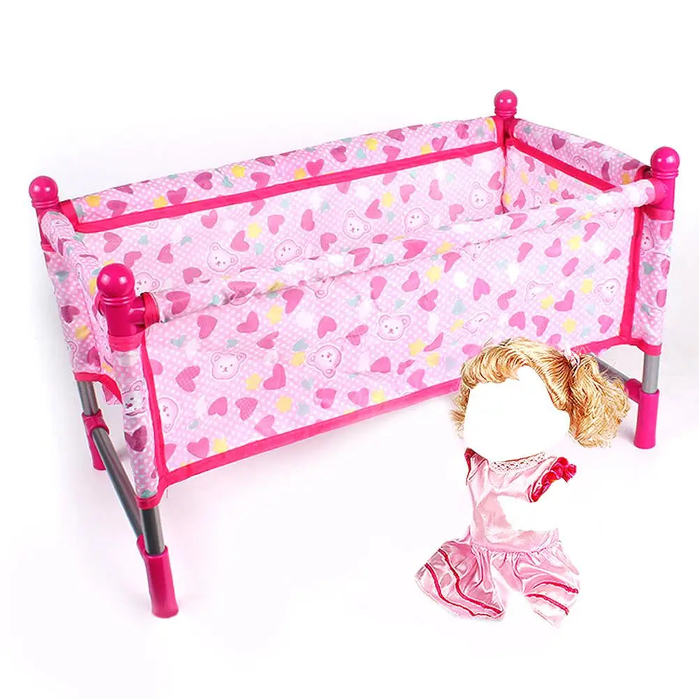 Foldable Doll Crib for Pretend Play