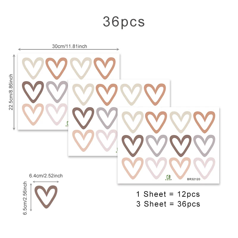 Heart Wall Decals for Nursery
