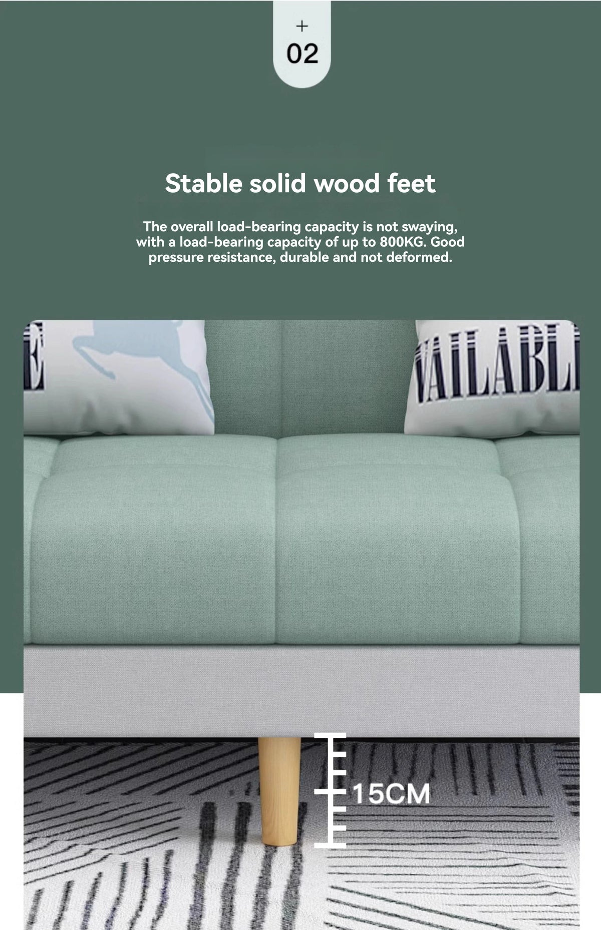 Stable Small Unit Sofa Bed, Foldable Dual-purpose Double Bed, Home Office Nap, Three Person Sofa, Leisure Fabric, Lazy Sofa