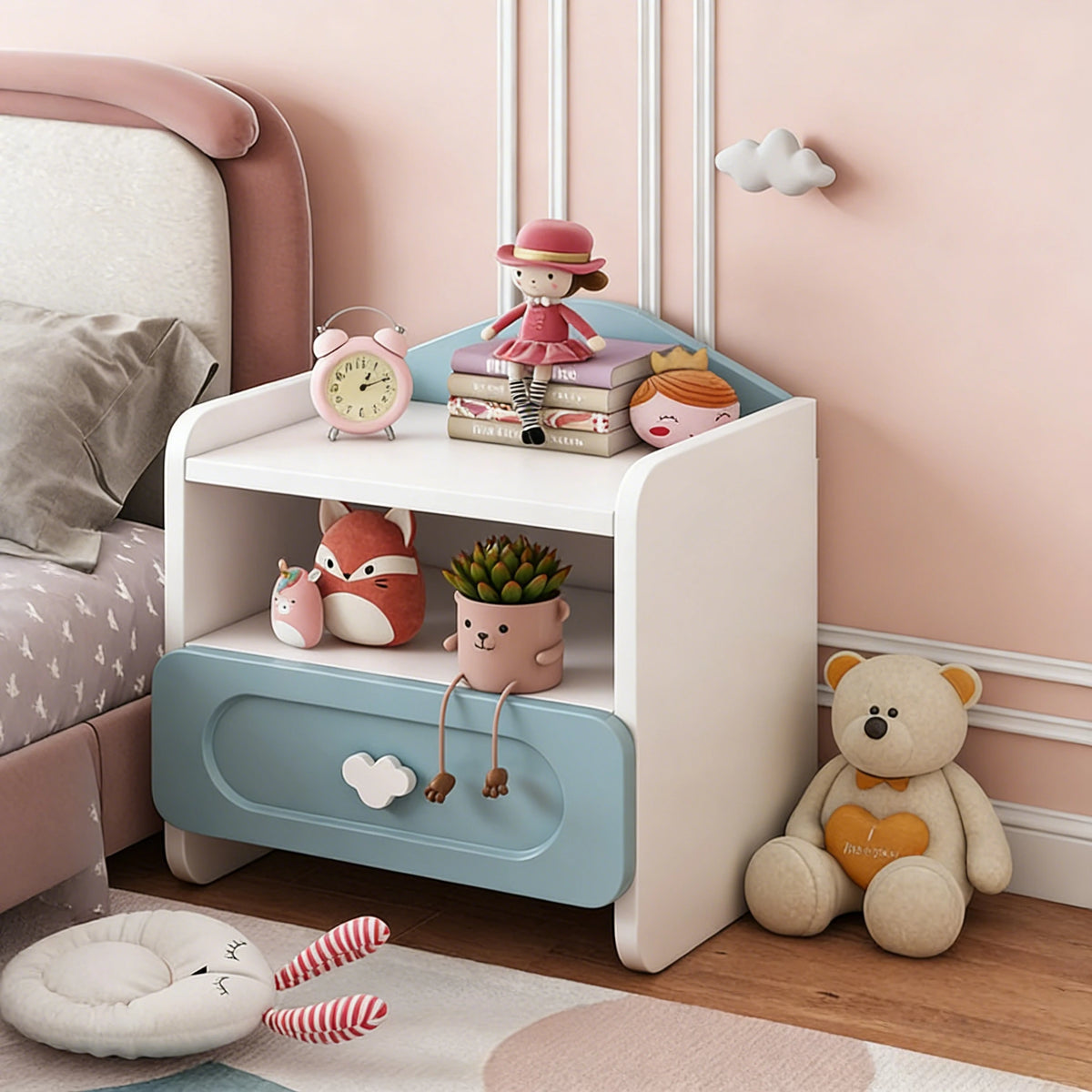 Modern Nightstand Bed Side Table Dressing Bedside Table Small Cabinet Sofa Tea Table Multifunctional Cabinet Furniture