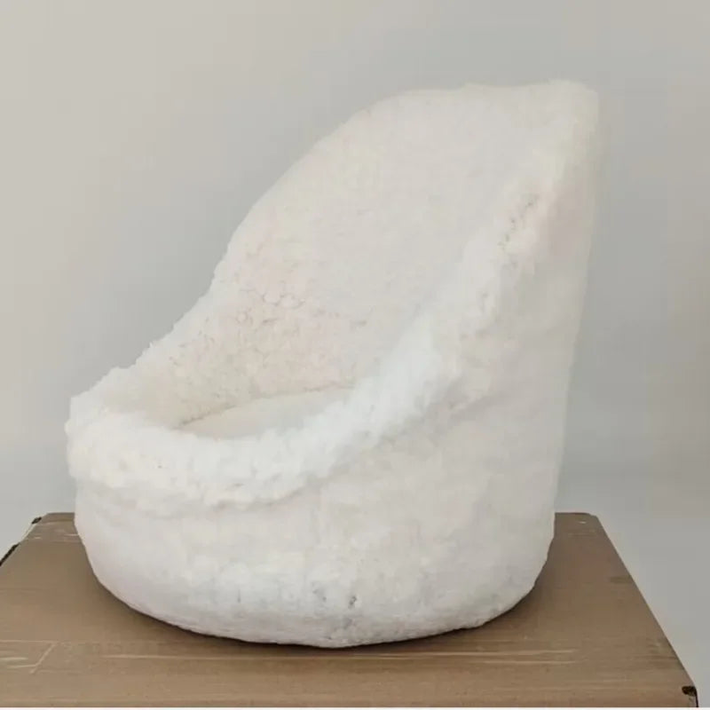 White Round Newborn Photography Sofa