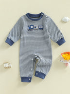 Boys Fall Striped Playsuit