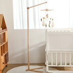 Baby Rattle Toy 0-12 Months Toys Wooden Mobile Bed Bell Floor Stand Bracket Newborn Bed Bell Hanging Holder Bracket Infant Crib
