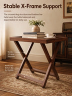 Folding Side Table,Durable Tv Tray Bed Table,Small End Table For Living Room, Bedroom