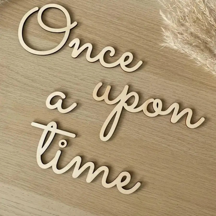 Once Upon A Time Wall Sign. Wooden Nursery Baby Bedroom Quote Sign. Baby Shower Gift. Nursery Children’s Bedroom Reading Corner