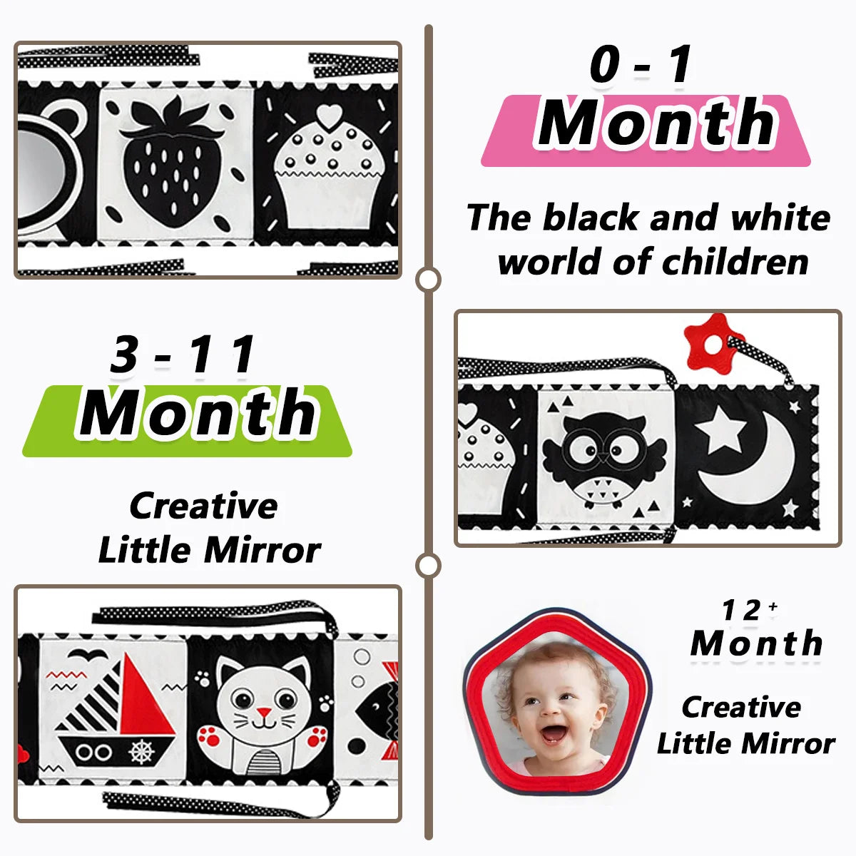 High-Contrast Crinkle Cloth Baby Book