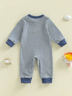 Boys Fall Striped Playsuit