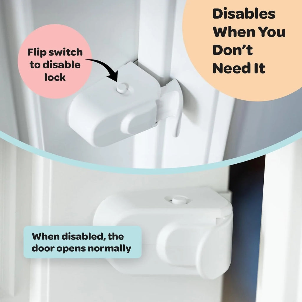 Baby Safety Lock Anti-Jamming Door Blocking Mechanism Safety Cabinet Lock Kids Security Childproof Safety Lock for Interior Door