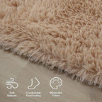Furry Carpet Living Room Mat Modern Bedroom Nordic Style Decoration Carpet Large Size Black Gray White Non Slip Children's Rugs