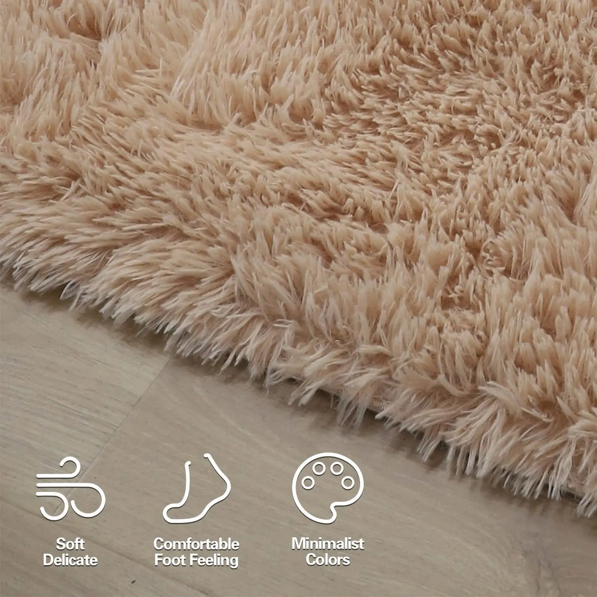 Furry Carpet Living Room Mat Modern Bedroom Nordic Style Decoration Carpet Large Size Black Gray White Non Slip Children's Rugs