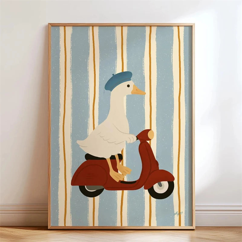 Animal-themed Baby Room Posters: Stylish and Playful Animal Prints Whimsical Canvas Wall Art Suitable for Modern Baby Room De