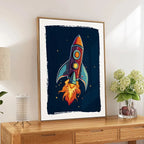 Astronaut Space Themed Nursery Prints Poster Kids Space Themed Bedroom Decor Nursery Decoration Kids Room Nursery Decorative