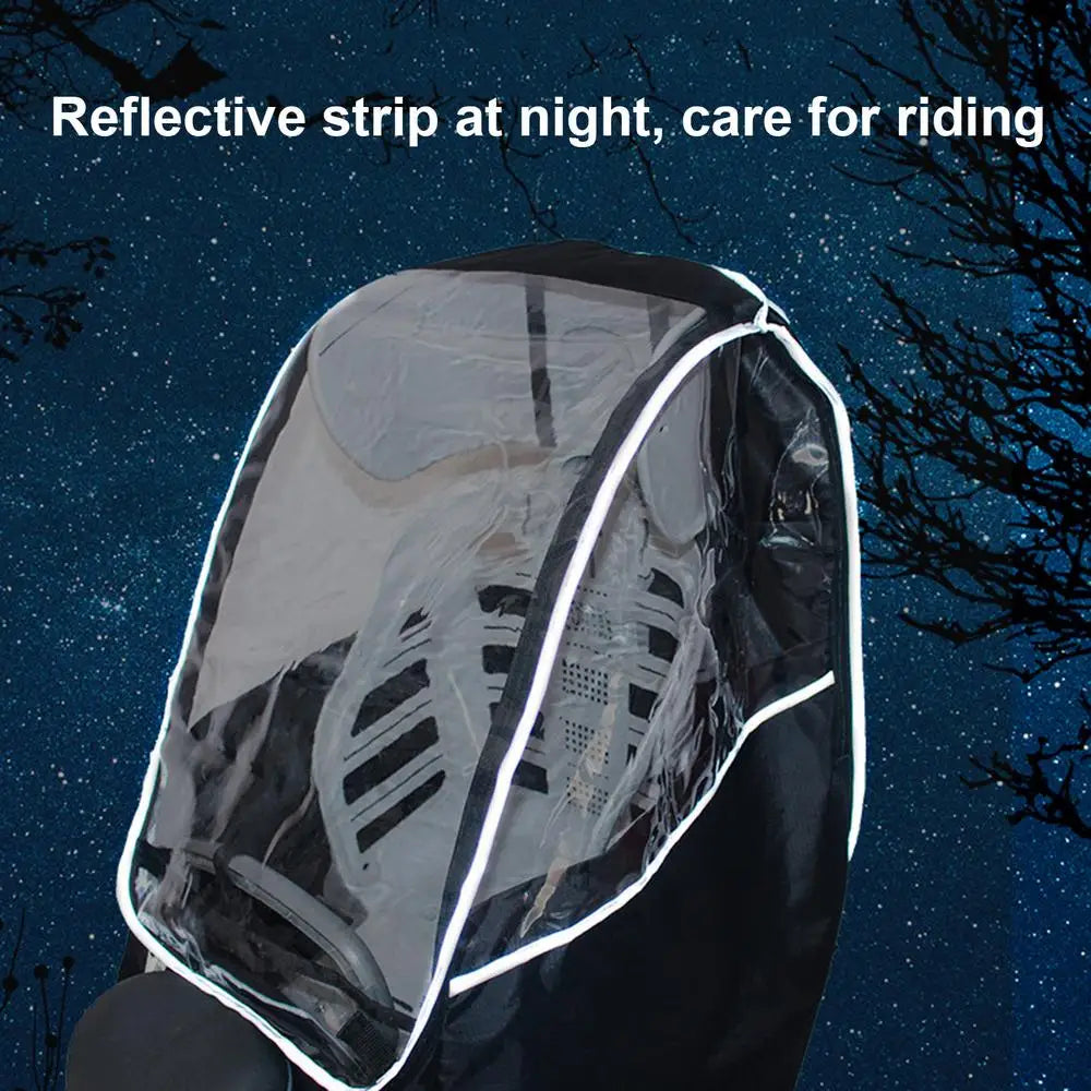 Bicycle Child Seat Canopy Cover Waterproof Bike Child Seat Rain Canopy Bicycle Rain Cover with Transparent Window Universal Pad