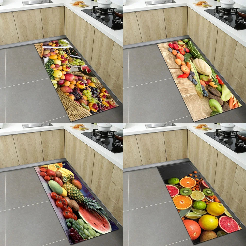 Bedroom Children Living Room Decoration Corridor Bathroom Non-slip Rug Fruit Pattern Kitchen  Home Door Mat