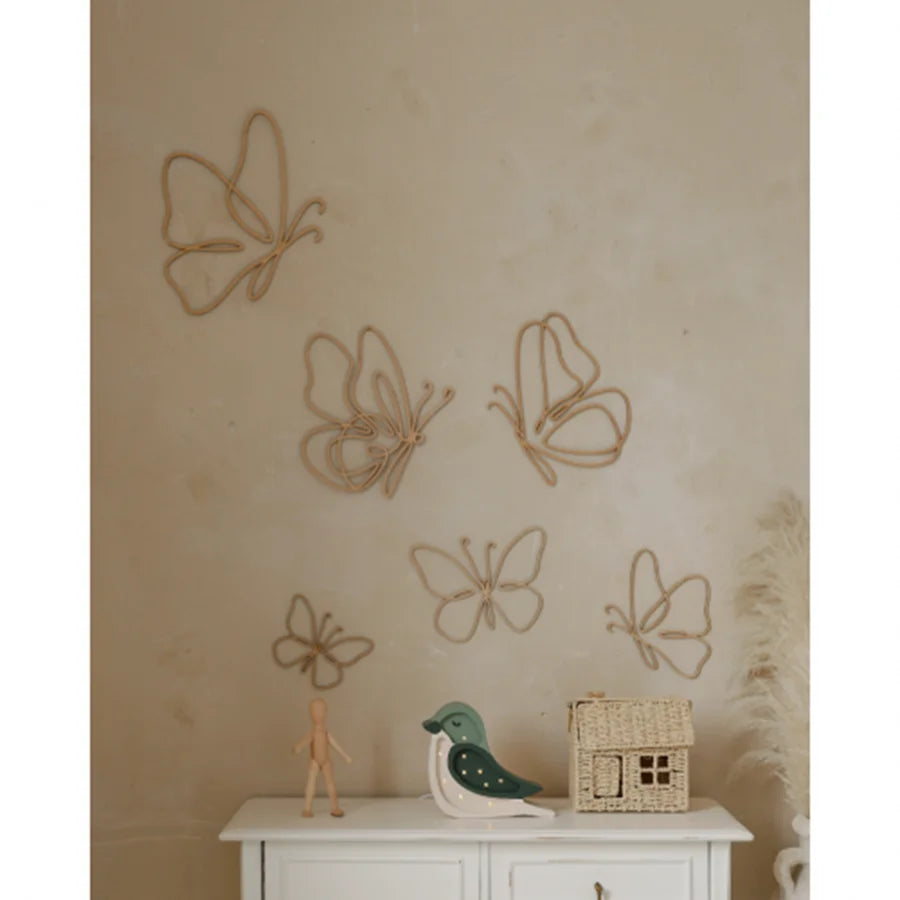 Wooden Outline Plywood Butterflies Nursery Wall Decor, Teen Room Wall Art, Boho Butterfly Decor, Girls Bedroom Decoration