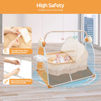Foldable Baby Bassinet Auto Swing