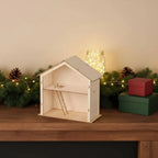 Wooden Children Assembly House Paintable DIY Small Cabin Decor Miniature Dollhouse Furniture for Kids
