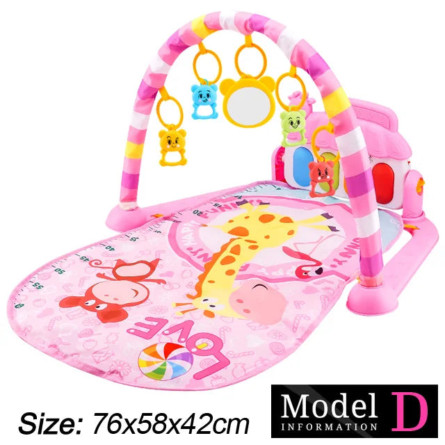Baby Activity Gym with Piano & Play Mat