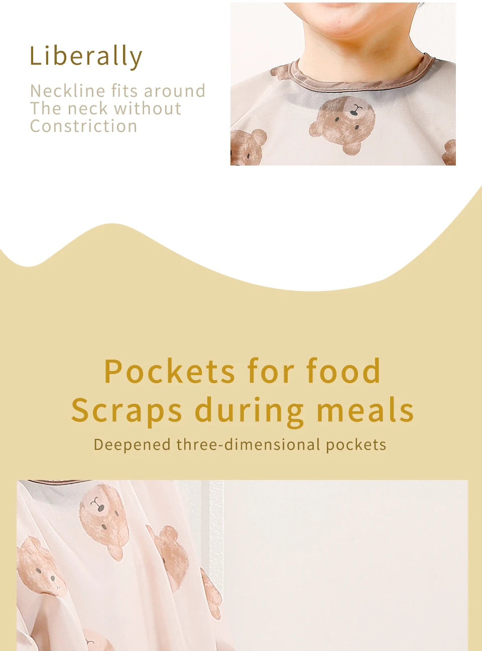 1 PC Waterproof Baby Feeding Bib  Boy Girl Painting Baby's Soft Waterproof Bib Child Meal Eating Apron with Long Sleeves