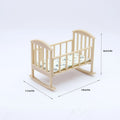 1/12 Dollhouse Mini Cradle Baby Bed Rocking Bed Model Dollhouse Simulation Furniture Decoration Play Toy Dolls House Accessories
