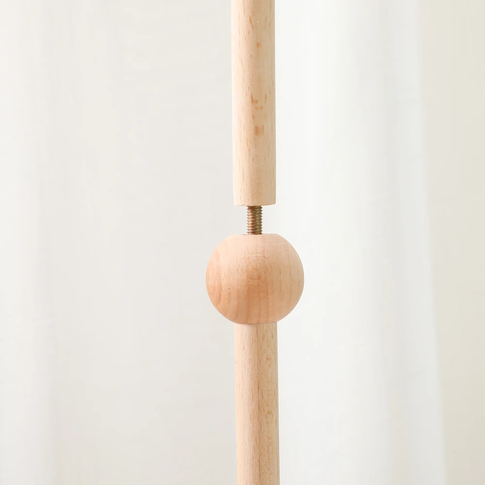 Baby Rattle Toy 0-12 Months Toys Wooden Mobile Bed Bell Floor Stand Bracket Newborn Bed Bell Hanging Holder Bracket Infant Crib