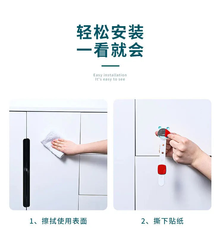 5Pcs Child Safety Cabinet Lock Baby Proof Security Protector Drawer Door Cabinet Lock Plastic Protection Kids Safety Door Lock