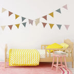 Pennant Banner Flags Nursery Bunting Banner Flags Washable Cotton Fabric Triangle Pennant Garlands for Living Room and Bedroom