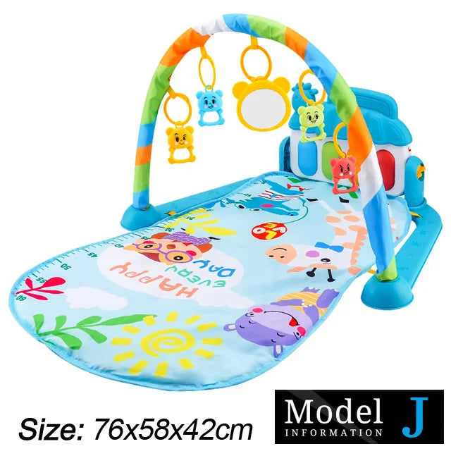 Baby Activity Gym with Piano & Play Mat